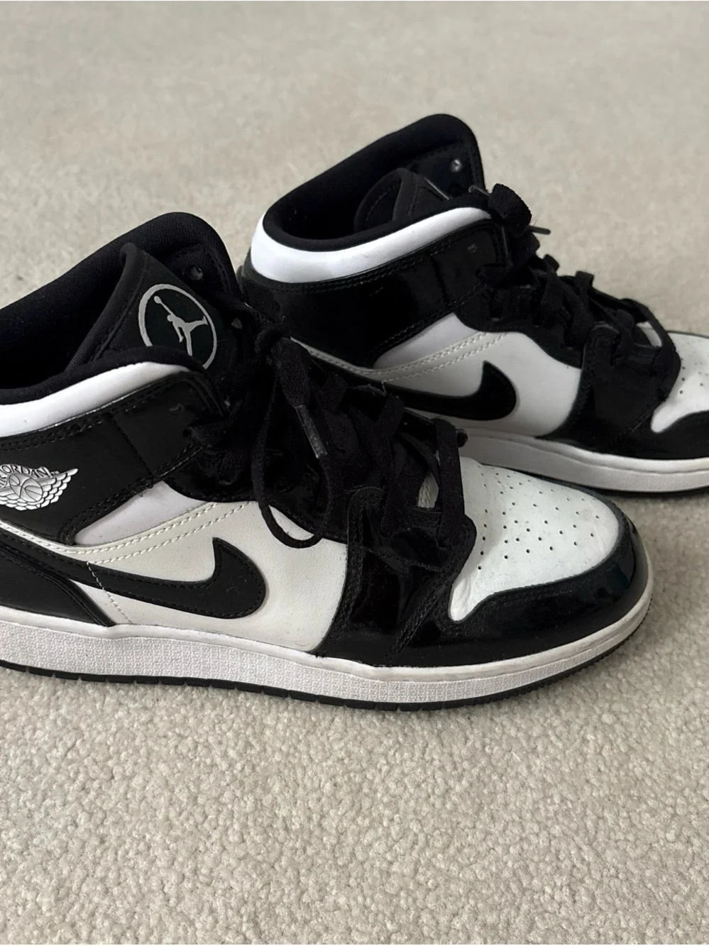 Jordan 1 mid Pandas 8W, 6.5M. Original Packaging + Verification Receipt